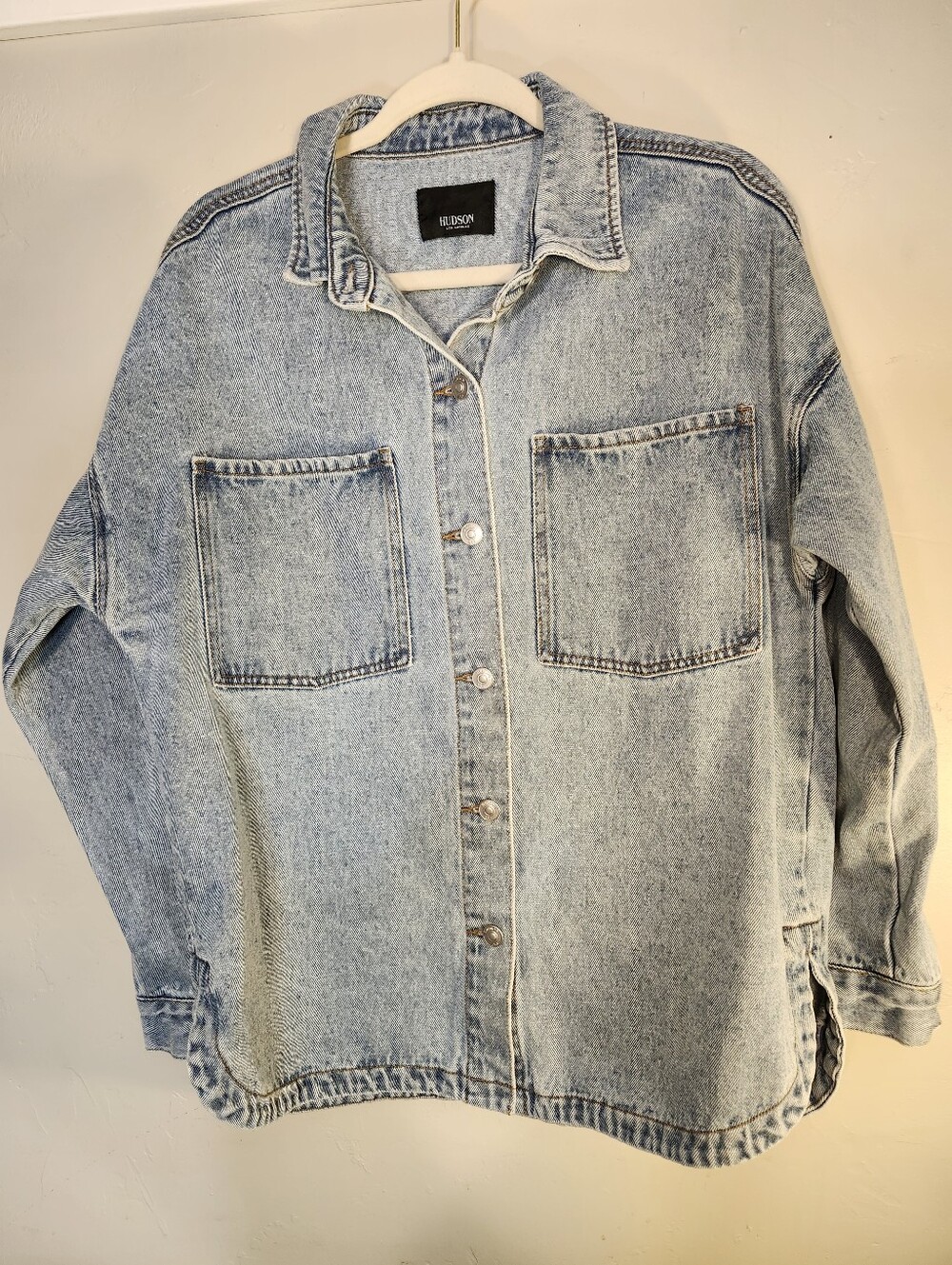 Hudson Jeans Washed Light Blue Denim Jacket